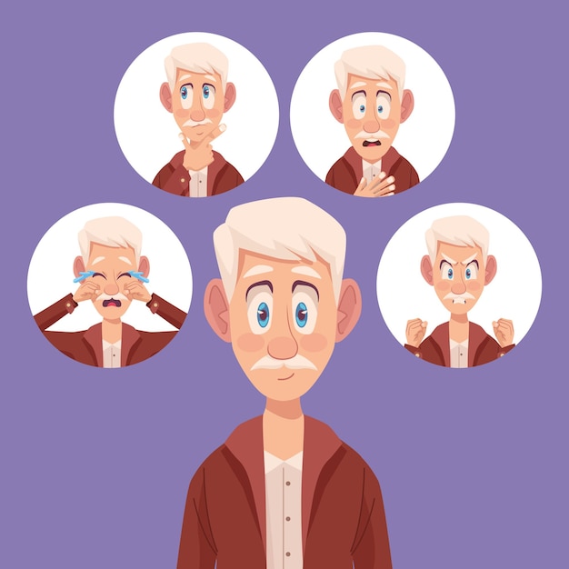 Pięciu Starszych Osób Z Chorobą Alzheimera