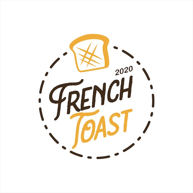 Piekarnia Logo Design Francuski Tosty Wektor