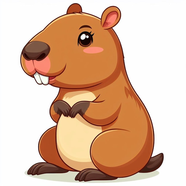 Plik wektorowy piękna ilustracja capybara vector cartoon