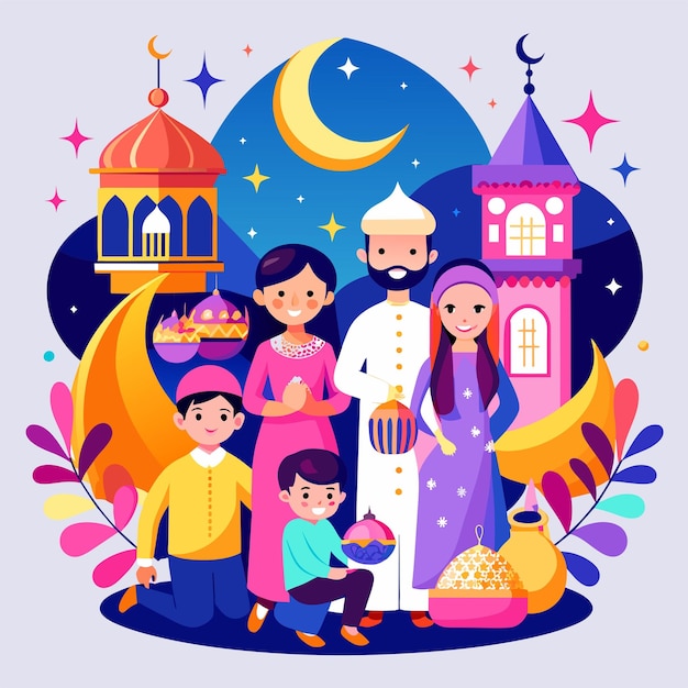 Piękna Ilustracja Eid Al-fitr