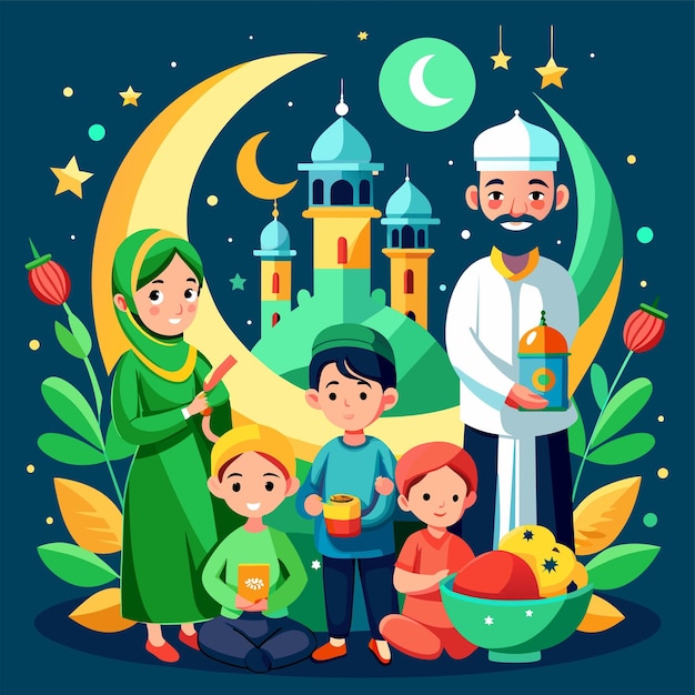 Piękna Ilustracja Eid Al-fitr