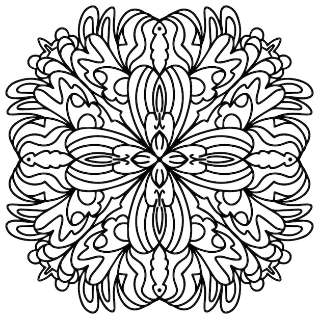 Plik wektorowy piękna ilustracja mandali na białym tle