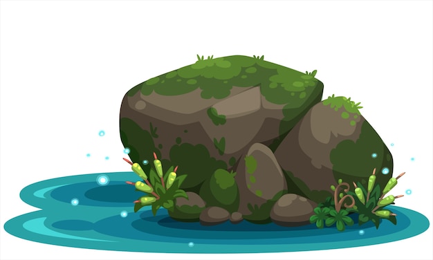 Plik wektorowy piękna ilustracja river stone