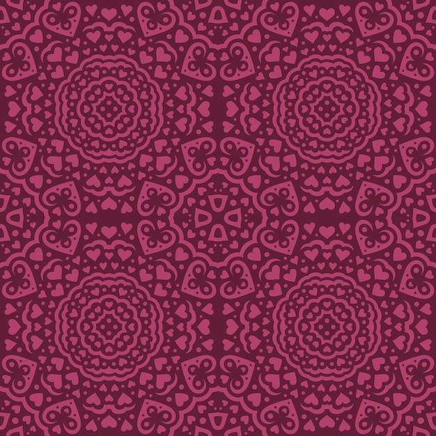 Piękna ilustracja wektorowa walentynki z abstrakcyjnym różowym kwadratowym wzorem bez szwu