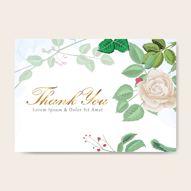 Plik wektorowy piękna karta zaproszenie na ślub kwiatowy i szablony