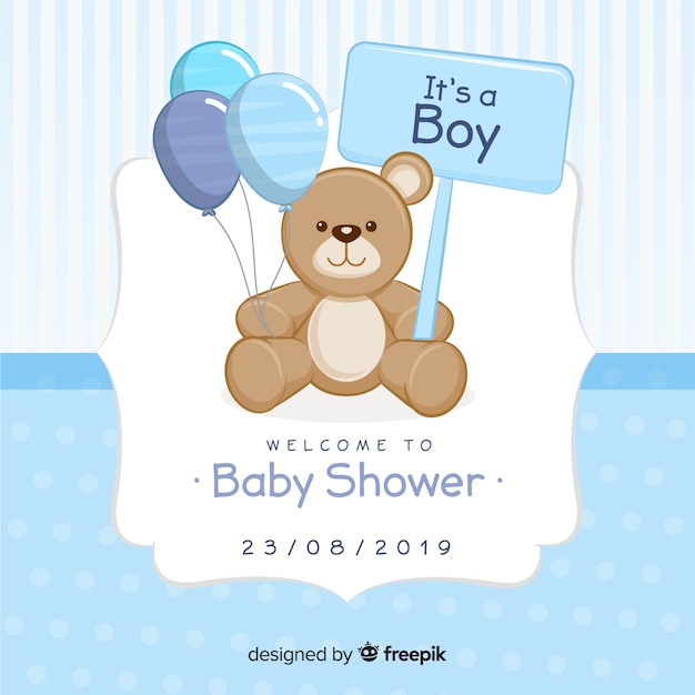 Plik wektorowy piękna koncepcja baby shower