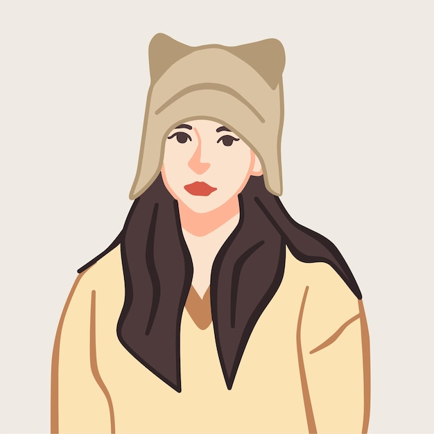 Piękna koreańska dziewczyna ilustracja wektorowa