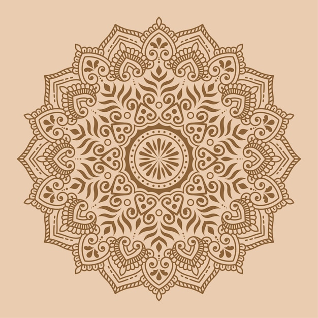 Piękna mandala Ornament Design z geometrycznym elementem okręgu wykonanym w wektorze