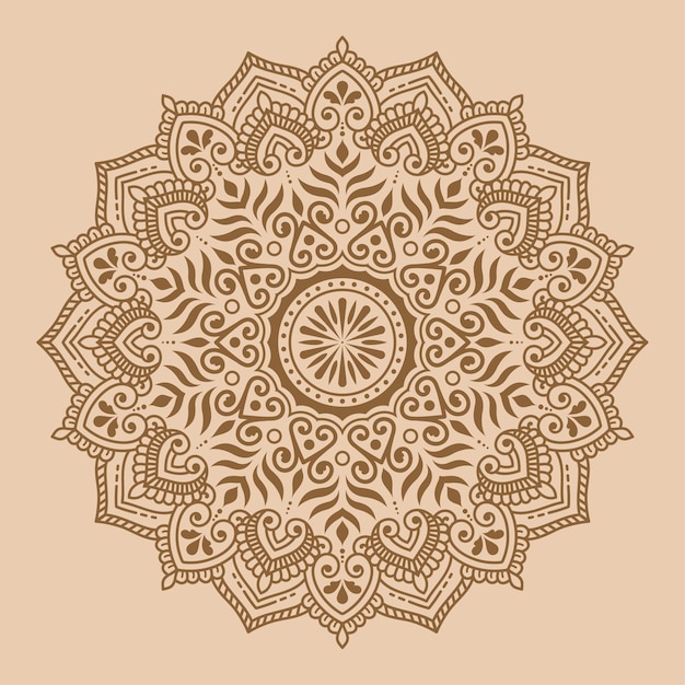 Piękna mandala Ornament Design z geometrycznym elementem okręgu wykonanym w wektorze