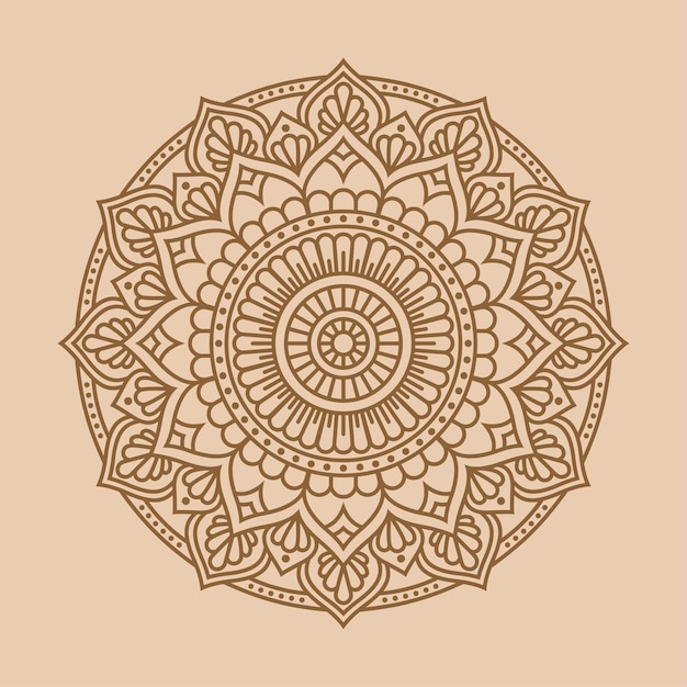 Piękna mandala Ornament Design z geometrycznym elementem okręgu wykonanym w wektorze