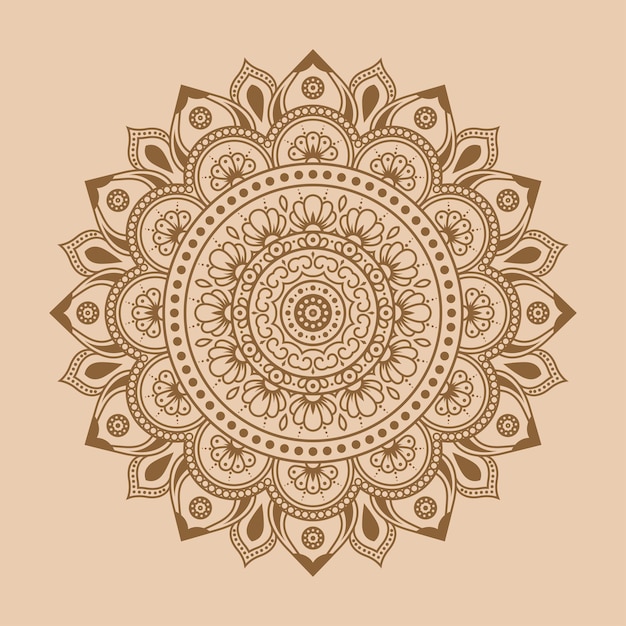 Piękna mandala Ornament Design z geometrycznym elementem okręgu wykonanym w wektorze