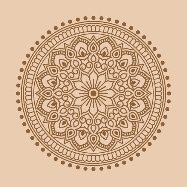 Piękna mandala Ornament Design z geometrycznym elementem okręgu wykonanym w wektorze