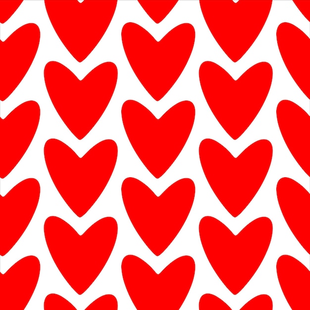 Piękne Bezszwodowe Tło Z Czerwonymi Sercami Dzień świętego Walentynki Czerwone Serca Bezszwowy Wzór Doodle Czerwony Wzór Serca Dekoracja Na Dzień Walentynek Data ślubu Xmas Wielkanoc Rysowane Serca Opakowanie