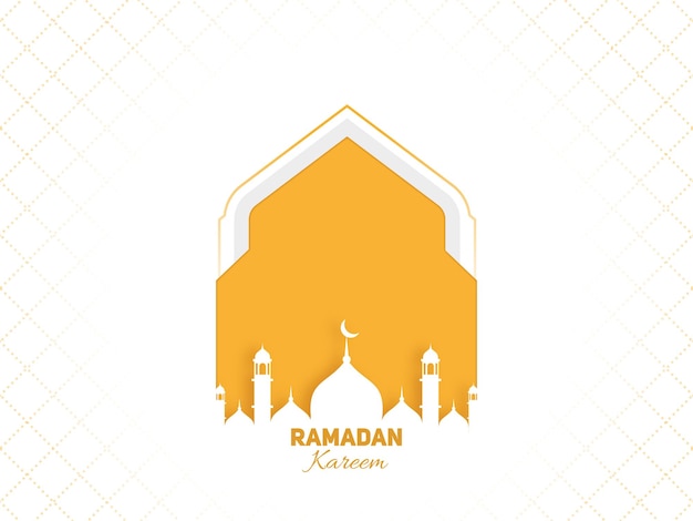 Piękne czyste tło festiwalu Ramadan kareem z ilustracją dekoracji w stylu islamskim