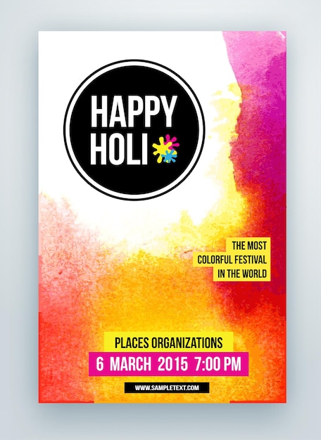 Plik wektorowy piękne indyjskie obchody festiwalu happy holi. tło dla banera, karty, plakatu.