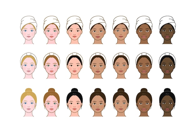 Piękne Kobiety Wszystkich Ras, Różnych Grup Etnicznych W Celach Kosmetycznych
