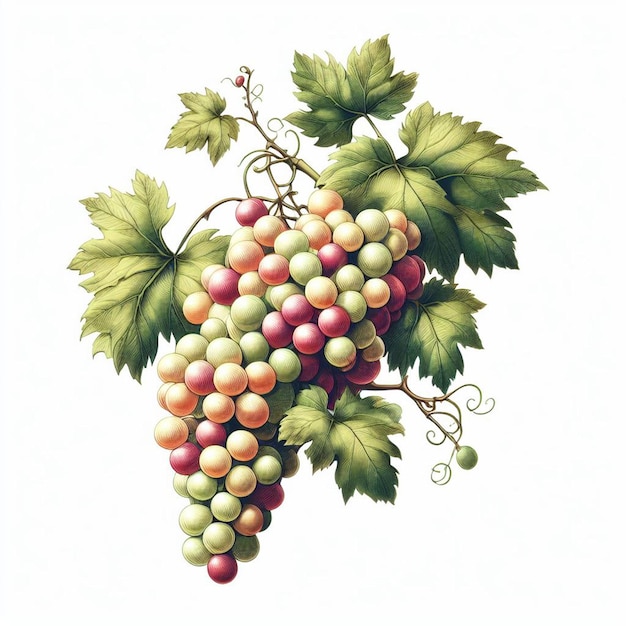 Piękne Kolorowe Winogrona Owoce Wzór Tapeta Bezszwonowa Ilustracja Wektorowa Rysunek Ikona