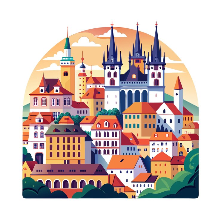 Wektor piękne koncepcje ilustracji wektorowej inspirowane popularnymi miejscami na ziemi