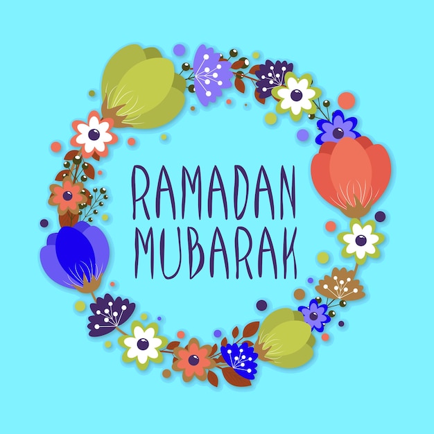 Piękne Kwiaty Stworzone W Ramach świętowania świętego Miesiąca Społeczności Muzułmańskiej Ramadanu Mubarak