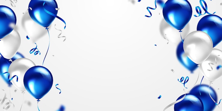 Wektor piękne niebieskie tło balonowe do dekoracji festiwalowej ilustracja wektorowa