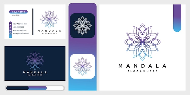 Piękne Okrągłe Logo Mandali W Gradacji Dla Butiku, Kwiaciarni, Biznesu, Wnętrz.