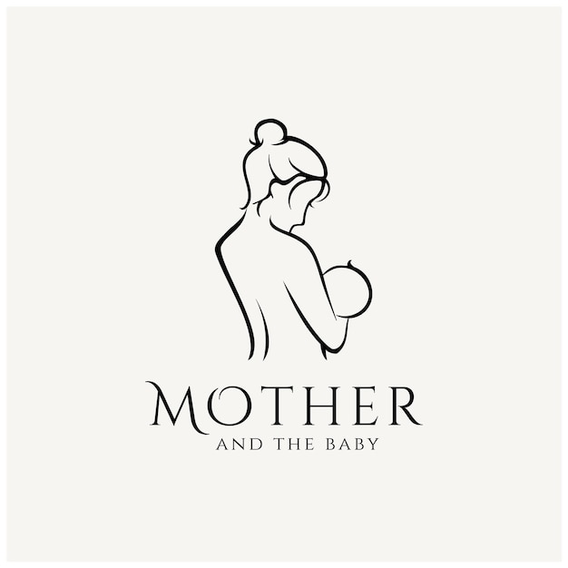 Piękno Laktacja Mama Dziecko, Mama Matka Karmiąca Piersią Ilustracja Logo Laktacji