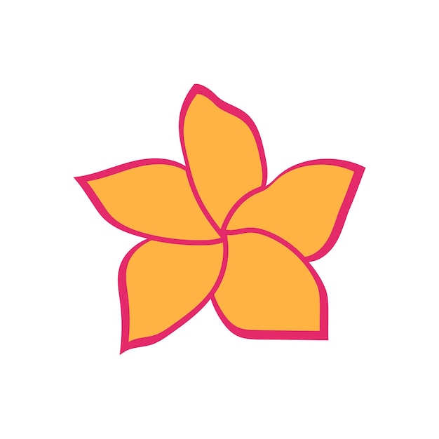 Piękno Plumeria Ikona Kwiaty Projekt Ilustracja Symbol