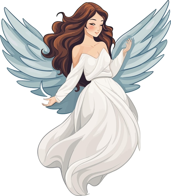 Plik wektorowy piękny anioł z skrzydłami wektor