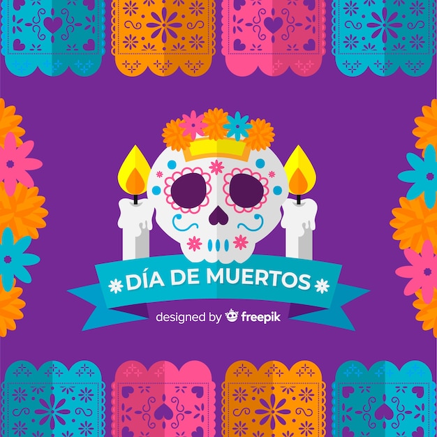 Piękny Día De Muertos Tło