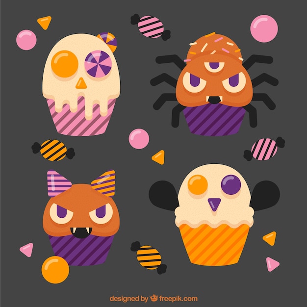 Piękny Halloween Cupcakes kolekcję