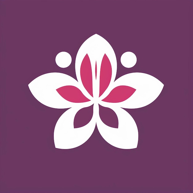 Piękny Kwiat Sztuki Wektorowej Logo