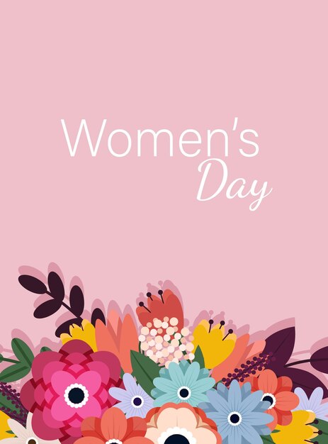 Plik wektorowy piękny modny zestaw kart powitalnych na międzynarodowy dzień kobiet wektorowy pocztówka lub pozdrowienie