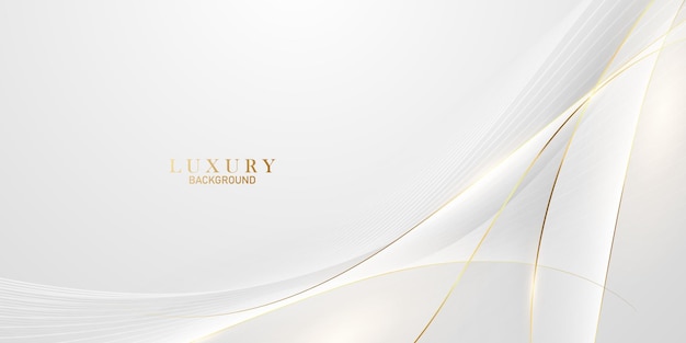 Plik wektorowy piękny streszczenie wektor ilustracja białe tło z luksusowymi złotymi elementami