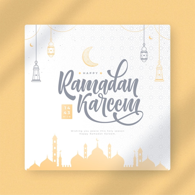 piękny szablon karty ramadan kareem