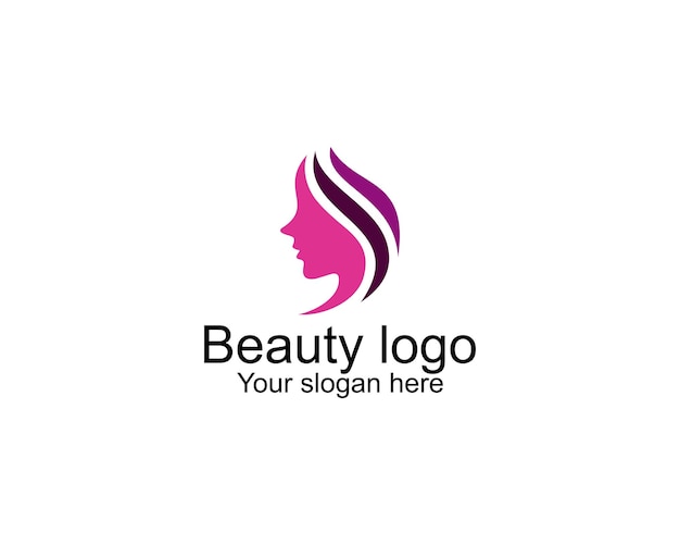 piękny szablon logo naturalnej kobiety
