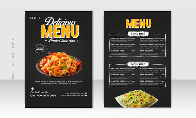 Piękny Wzór Menu Restauracji Wzór Menu Restauracji