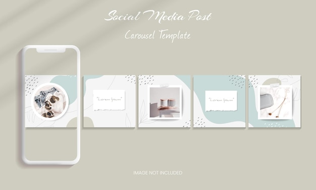 Piękny Zestaw Szablonów Postów Na Instagram Karuzeli