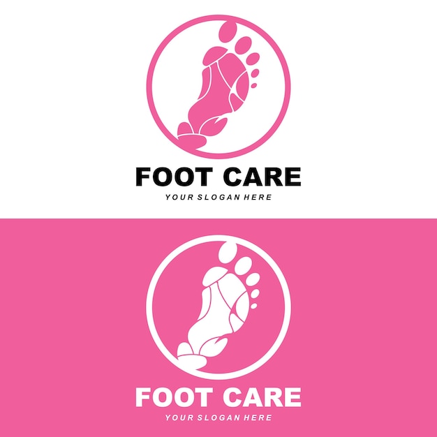 Plik wektorowy pielęgnacja stóp logo design zdrowie ilustracja kobieta pedicure salon wektor