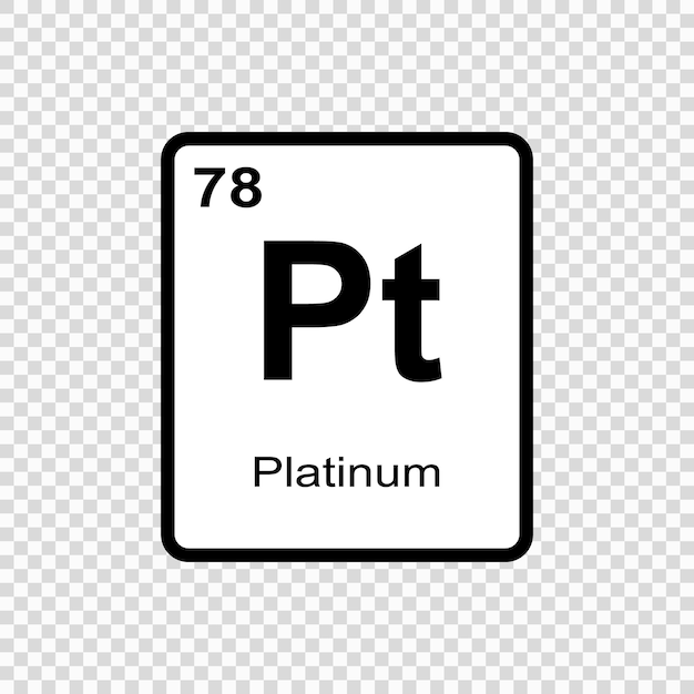 Plik wektorowy pierwiastek chemiczny platyna ilustracja wektora