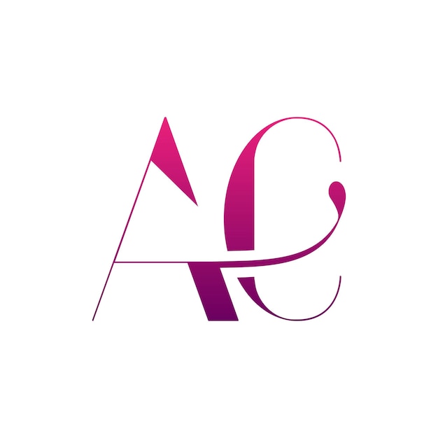 Pierwsza Litera Ac Logo Ac List Projekt Ilustracji Wektorowych