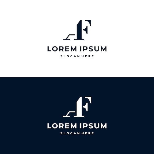 Pierwsza Litera Af Fa Logo Design Inspiracja