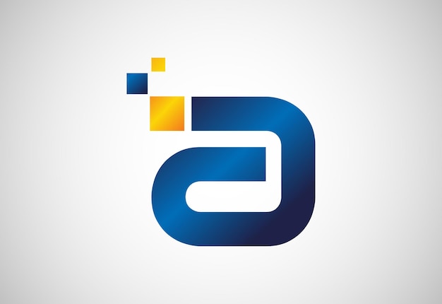 Pierwsza litera AI nowoczesny projekt logo Sztuczna inteligencja ikona ilustracja wektorowa