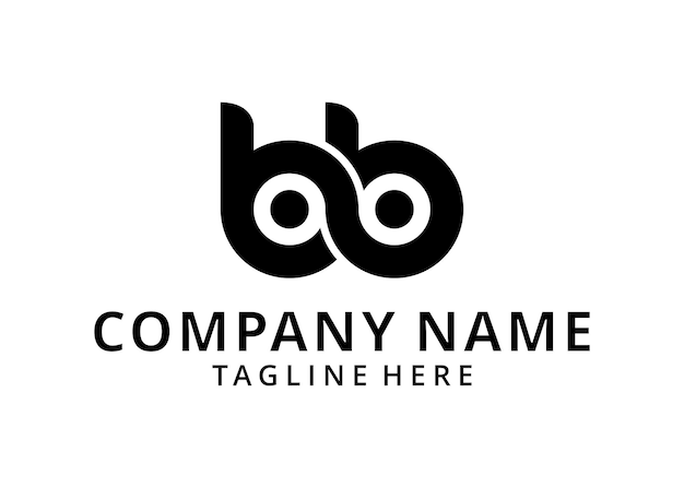 pierwsza litera bb połączona z małym kółkiem monogram czarne logo