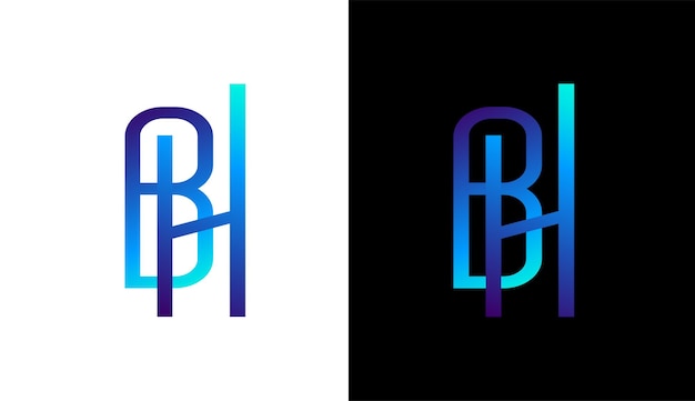 Plik wektorowy pierwsza litera bh projekt logo kreatywnych nowoczesny symbol ikona monogram