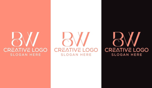 Plik wektorowy pierwsza litera bw logo design monogram kreatywny nowoczesny znak symbol ikona