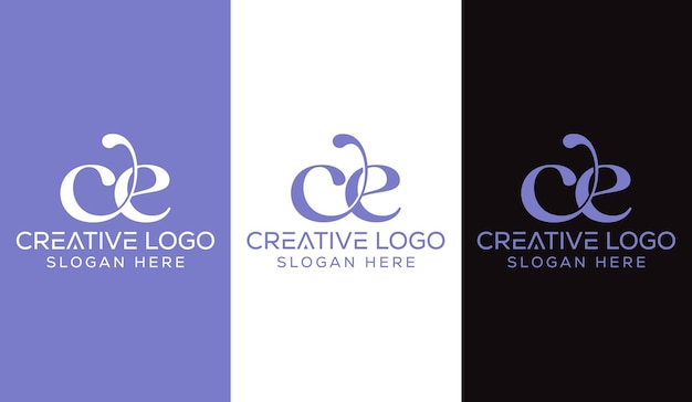 Pierwsza litera CE Logo Design Monogram Creative Modern Sign Symbol Icon