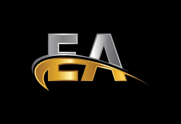 Plik wektorowy pierwsza litera ea logo design wektor graficzny symbol alfabetu dla tożsamości biznesowej