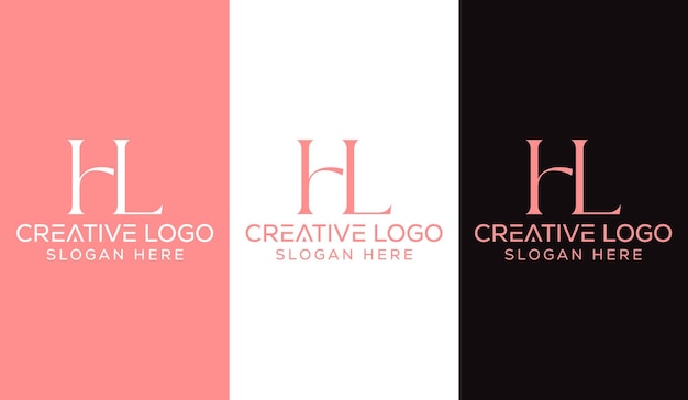 Pierwsza litera HL Logo Design Monogram Kreatywny nowoczesny znak Symbol ikona