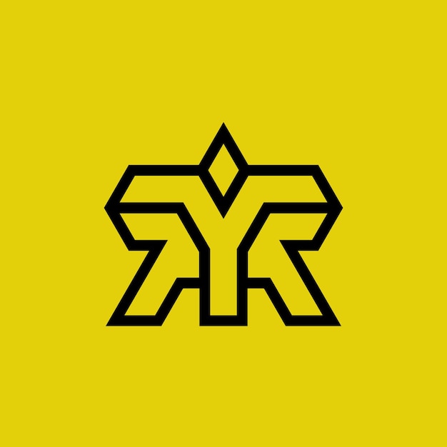 Plik wektorowy pierwsza litera logo z monogramem ya lub ay
