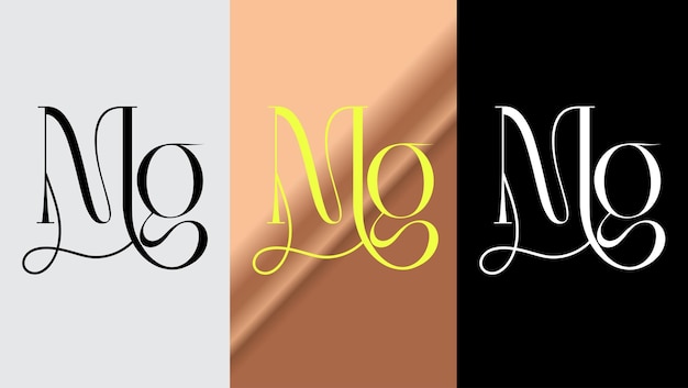 Pierwsza litera mg projekt logo kreatywnych nowoczesny symbol ikona monogram